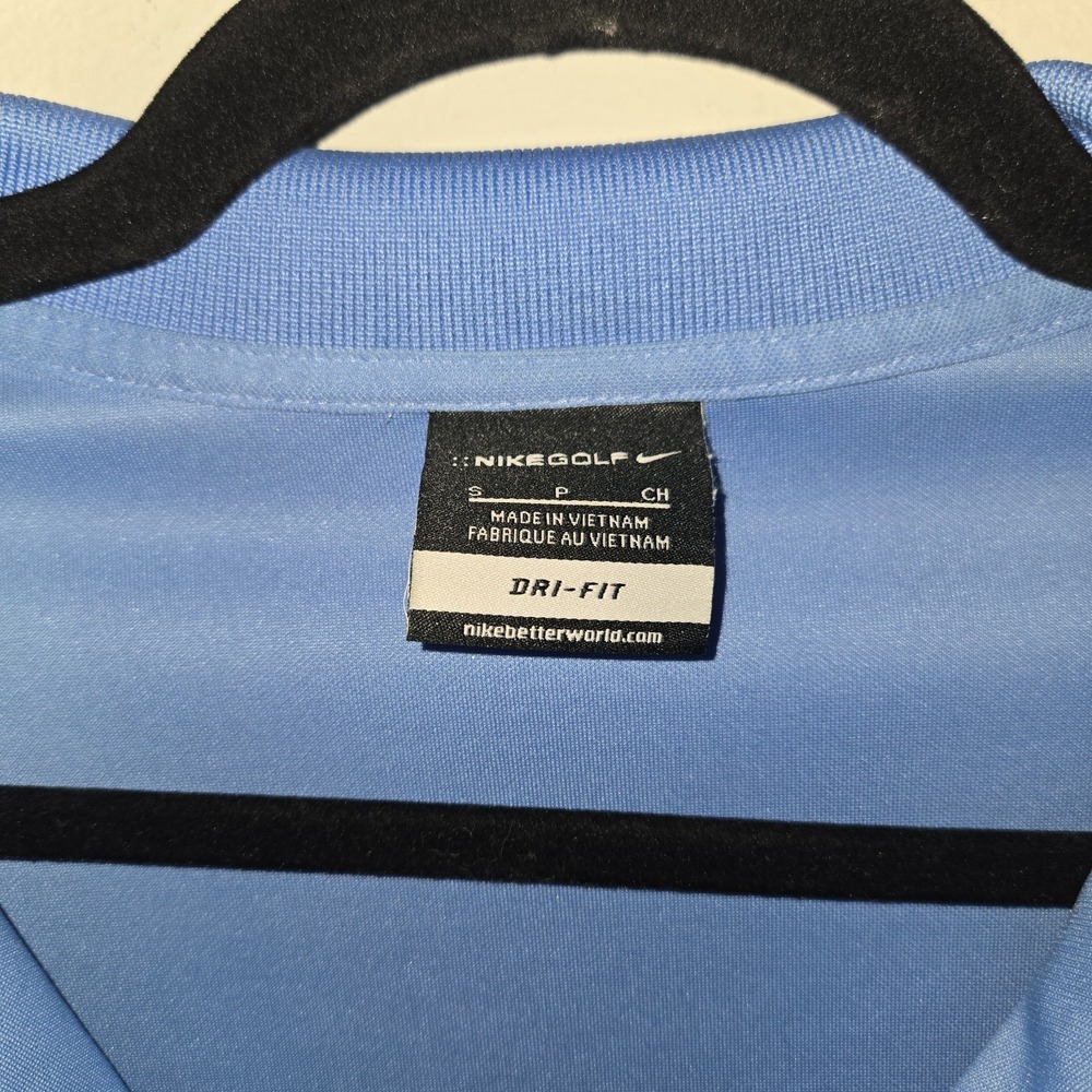 Nike Golf Mens Size Small Dri Fit Pullover Polo Athletic Shirt Blue Short Sleeve - Picture 3 of 9